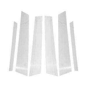 Mercedes C Class Pillar Trims - Omac - S.Steel - Gloss Silver - 2015-2021